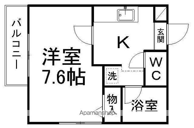 全健ハイム千代田(1K/2階)の間取り写真
