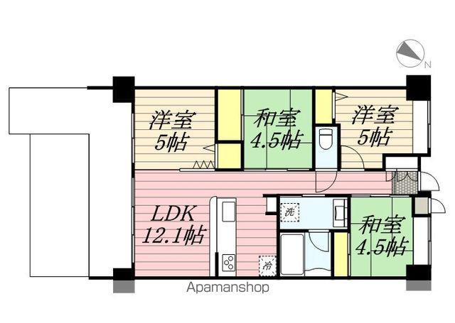 ジェイシティ松戸ヴィーア(4LDK/1階)の間取り写真