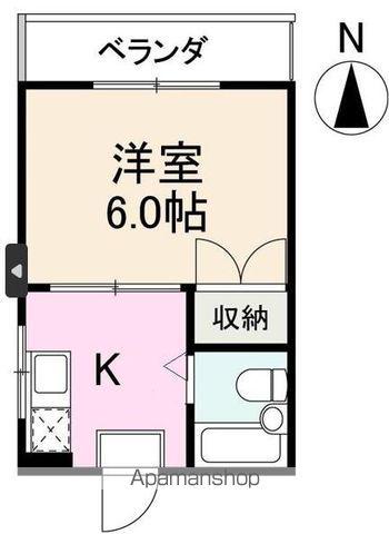 コート藤塚Ⅲ(1K/1階)の間取り写真