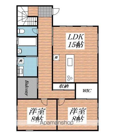 神栖市堀割(2LDK/2階)の間取り写真