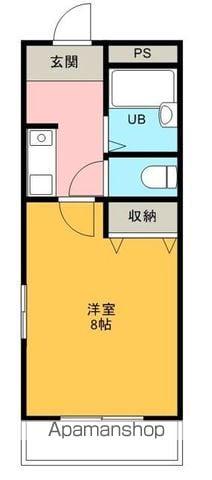 エクセレント中西(1K/1階)の間取り写真