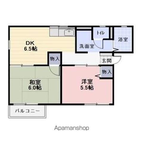 コーポなすⅡ(2DK/2階)の間取り写真