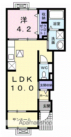 フリーデMFⅡ(1LDK/1階)の間取り写真