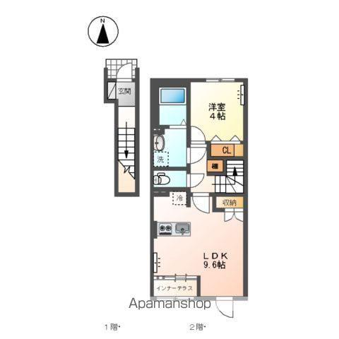 東別所町アパートTR1013N1(1LDK/2階)の間取り写真