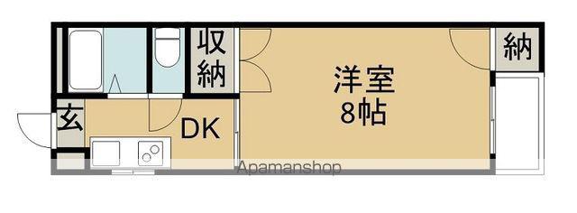 曽我部ハイツB(1DK/1階)の間取り写真