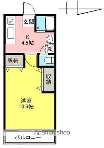 蓮池マンション(1K/2階)の間取り写真