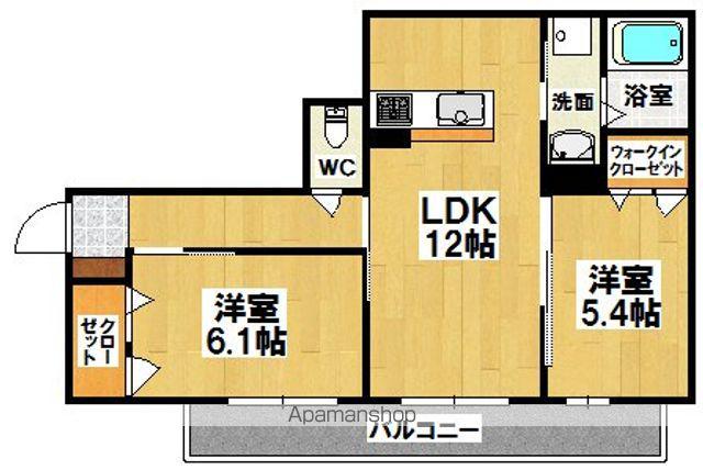 モンパール北花田Ⅲ(2LDK/1階)の間取り写真