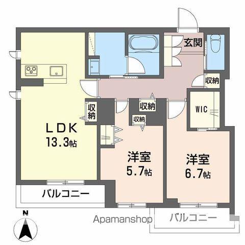 SPINEL(2LDK/1階)の間取り写真