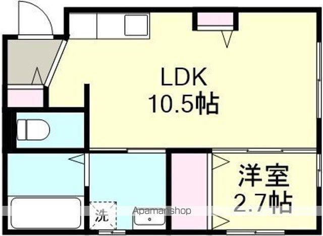 フォルティス四十瀬Ⅱ(1LDK/1階)の間取り写真