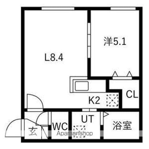 TS COURT SHINKAWA(1LDK/3階)の間取り写真