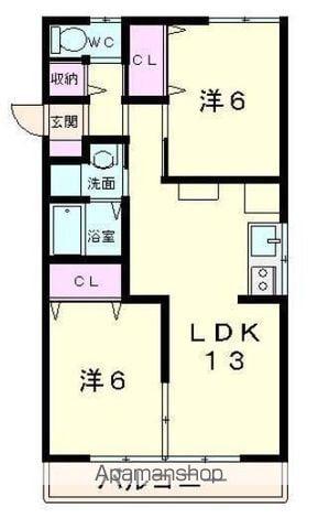 ピッコロマスダ(2LDK/2階)の間取り写真
