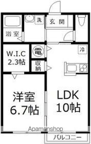 サンフローラ・エフⅡ(1LDK/1階)の間取り写真