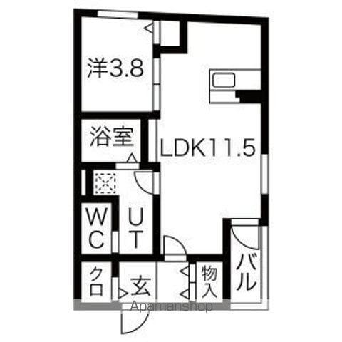 MS OOSUGI(1LDK/2階)の間取り写真