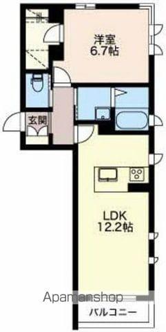 プレ デュ シャトー(1LDK/1階)の間取り写真
