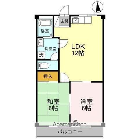 アリエッタ(2LDK/2階)の間取り写真