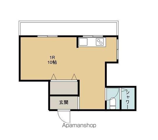 上田ビル(ワンルーム/4階)の間取り写真