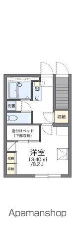 レオパレスソルジェンテ(1K/1階)の間取り写真