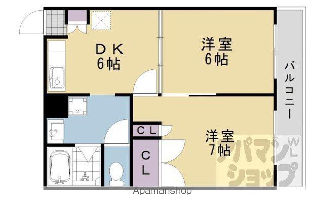 レオ金ヶ原(2DK/2階)の間取り写真