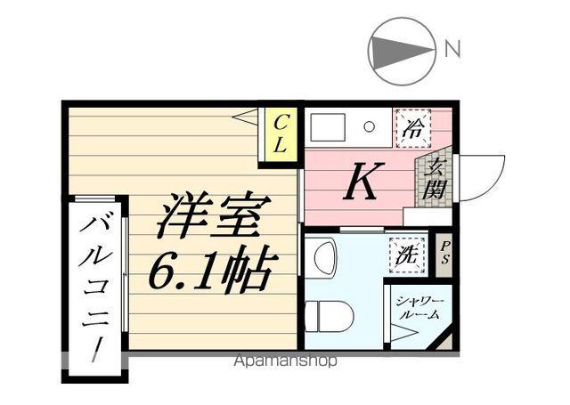 奏マルシェTSURUMI(1K/2階)の間取り写真
