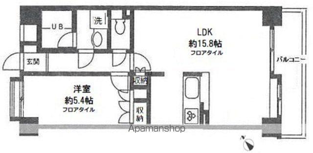 サンパティーク(1LDK/5階)の間取り写真