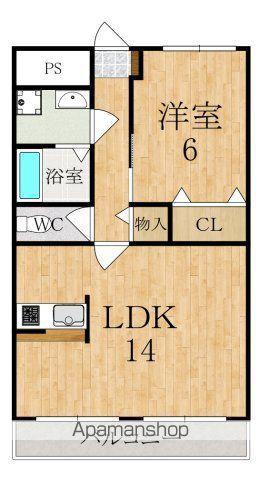 メゾンリール(1LDK/1階)の間取り写真
