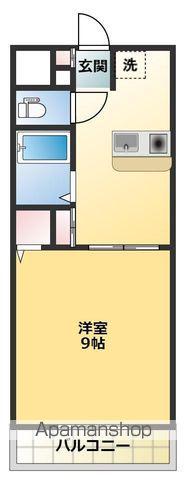 ハッピールーツ沖浜(1K/3階)の間取り写真