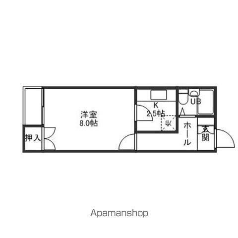 レジデンスリッツ(1K/2階)の間取り写真