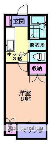 クレアール(1K/2階)の間取り写真