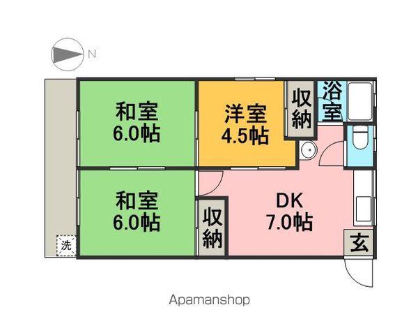 第2コーポ桑山(3DK/2階)の間取り写真