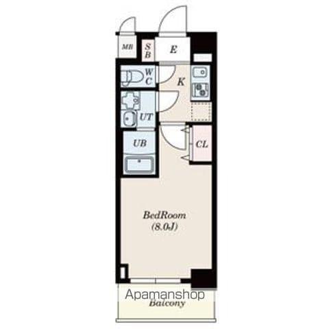 S-RESIDENCE志賀本通ノース(1K/2階)の間取り写真