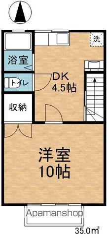 CASAマサキA・B(1DK/2階)の間取り写真