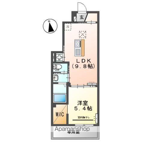 ブリスヒルズ坊金(1LDK/1階)の間取り写真