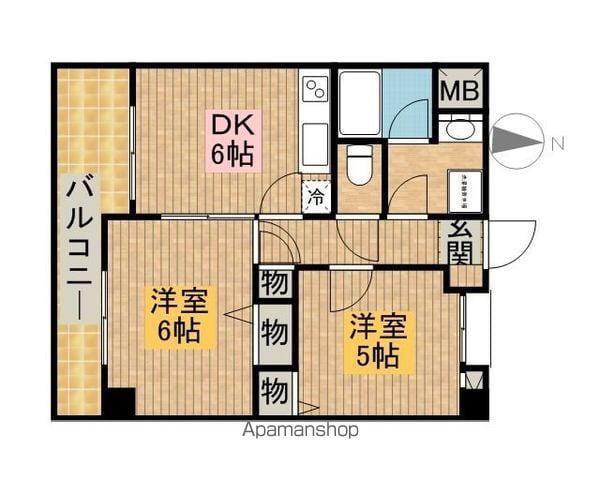 大泉エスポアI(2DK/3階)の間取り写真