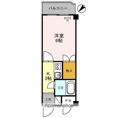 コーポ朝倉(1K/1階)の間取り写真