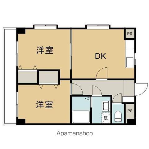 Mヒルズ大清水(2DK/5階)の間取り写真