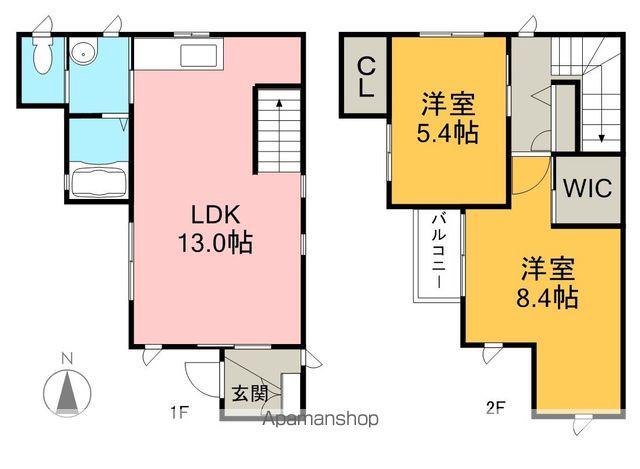 エルヴェルデ A棟(2LDK/1階)の間取り写真