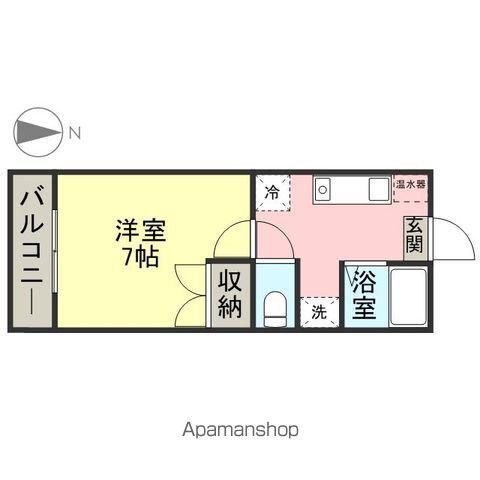 ベロウ直江津(1K/1階)の間取り写真