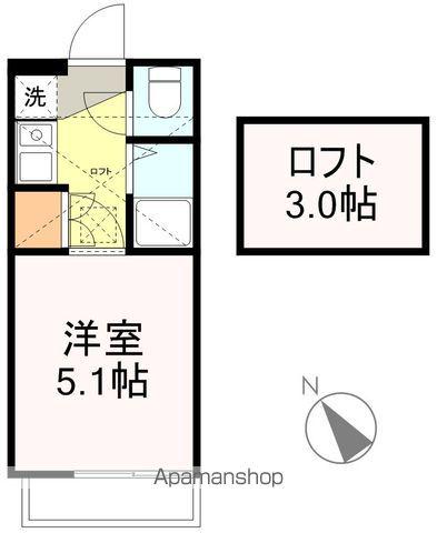 アップルハウス青山1(1K/1階)の間取り写真