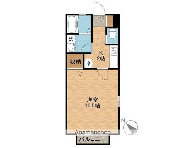 ノルウェーの森(1K/1階)の間取り写真