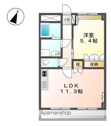 グランディール(1LDK/1階)の間取り写真