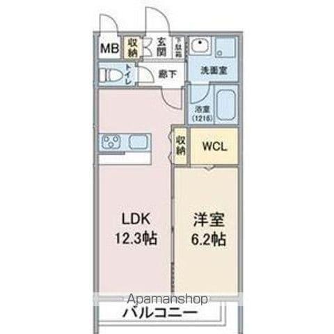 キューブ黄金(1LDK/2階)の間取り写真