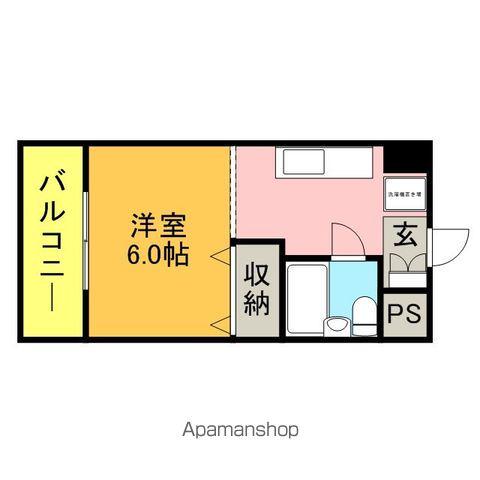 西都ビル(ワンルーム/3階)の間取り写真