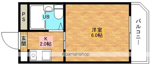 ラフォーレ助松(1K/5階)の間取り写真