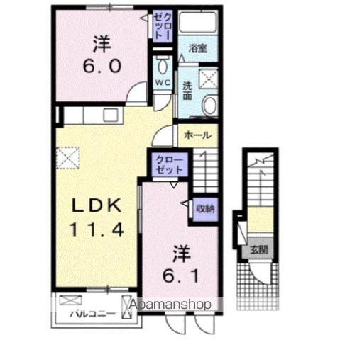 マール・フレスクーラA(2LDK/2階)の間取り写真