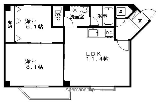 シティ根元(2LDK/2階)の間取り写真