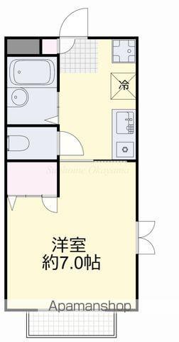 津山線 法界院駅 徒歩12分 2階建 築29年(1K/2階)の間取り写真