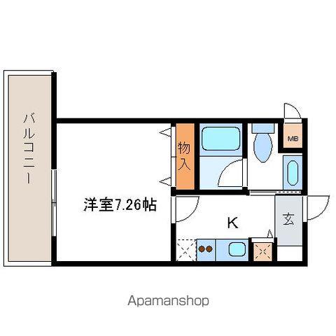 レジディア新川(1K/4階)の間取り写真