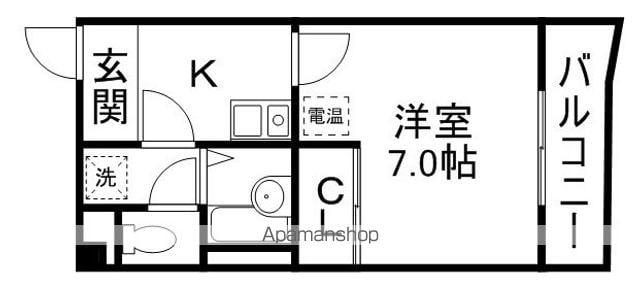 ドエルポートレート(1K/3階)の間取り写真