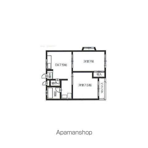 グリーンハイツ松茂(2DK/2階)の間取り写真