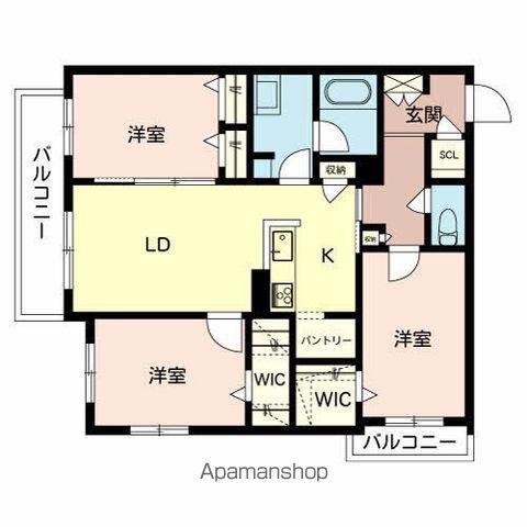 SHAMAISON PINO(3LDK/2階)の間取り写真